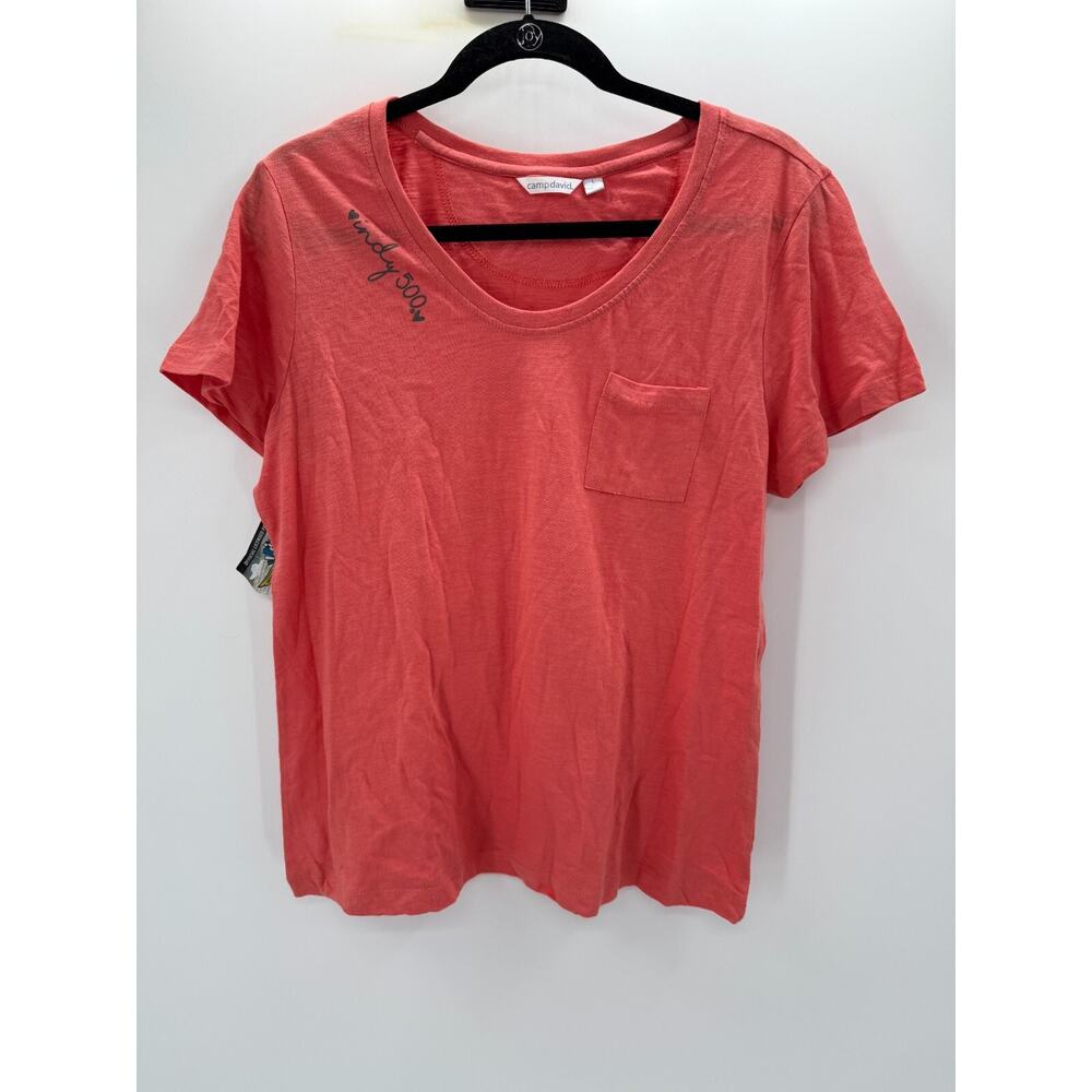Camp David Indy 500 Womens T Shirt Coral Pink Size Medium New Licensed